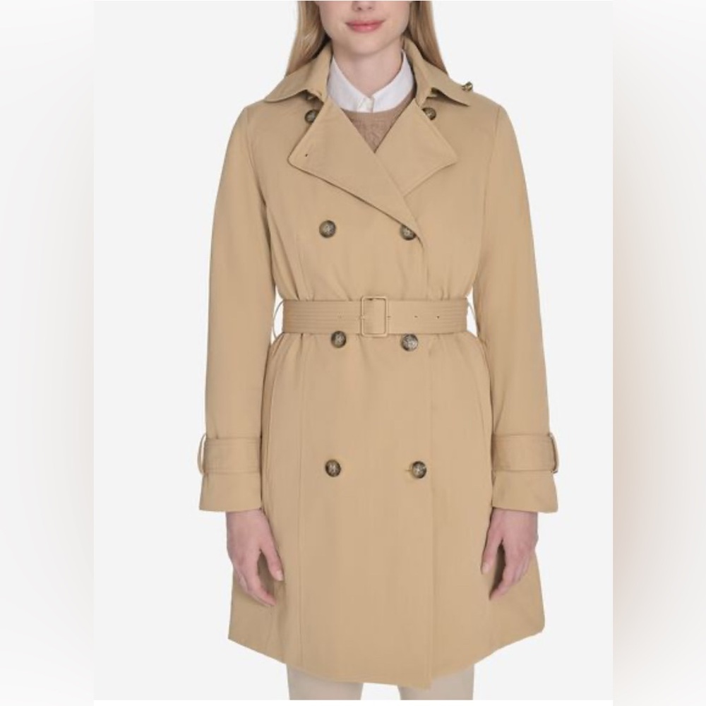 NWT Cole Hann Insulated Twill Trench Coat